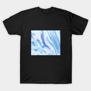 Blue and White Abstract Painting T-Shirt